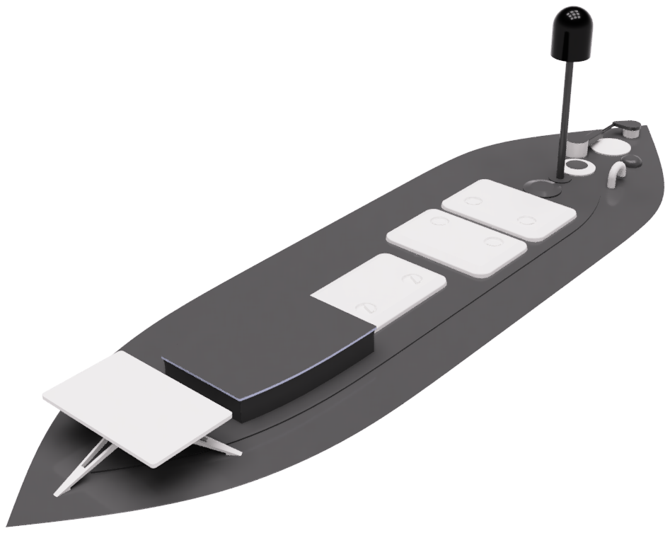 USV Sepulka - rzut izometryczny modelu 3D